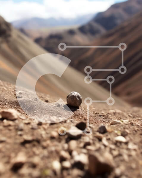 Intra Συλλεκτικό Ξύλινο Παζλ Plywood  4mm - Γαλήνια εικόνα ενός μικρού βράχου στη μέση ενός βραχώδους τοπίου Σε Ξύλινο Κουτί - Διαστάσεις: 10x10 cm – 25 κομμάτια