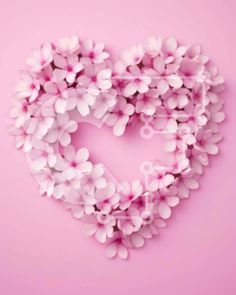 Intra Συλλεκτικό Ξύλινο Παζλ Plywood  4mm - Σύνθεση με άνθη κερασιάς σε σχήμα καρδιάς για την ημέρα του Αγίου Βαλεντίνου Σε Ξύλινο Κουτί - Διαστάσεις: 10x10 cm – 25 κομμάτια