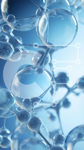 Intra Συλλεκτικό Ξύλινο Παζλ Plywood  4mm - Κοντινή όψη διαφανών γυάλινων φυσαλίδων σε βαθύ μπλε φόντο Σε Ξύλινο Κουτί - Διαστάσεις Puzzle: 10x10 cm – 25 κομμάτια