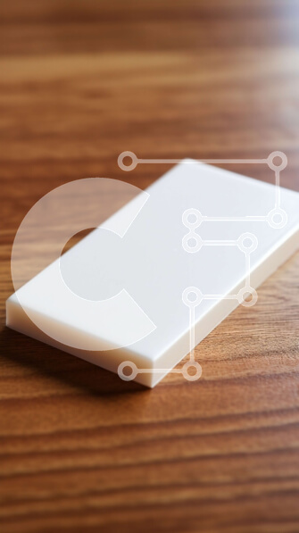 Intra Συλλεκτικό Ξύλινο Παζλ Plywood  4mm - Λευκό πλαστικό σε ξύλινη επιφάνεια Σε Ξύλινο Κουτί - Διαστάσεις: 10x10 cm – 25 κομμάτια