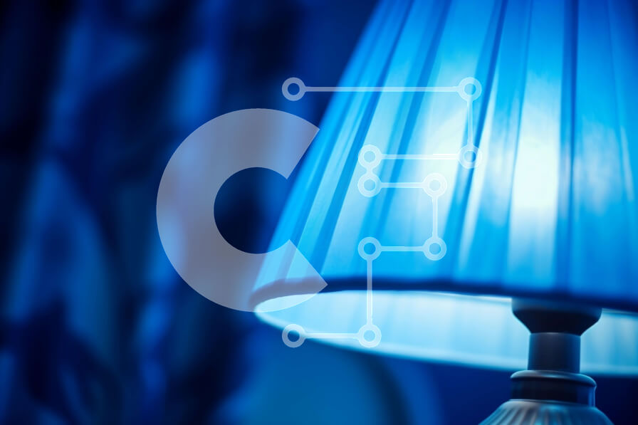 Intra Συλλεκτικό Ξύλινο Παζλ Plywood  4mm - Μπλε φωτιστικό στο τραπέζι δίπλα στην κουρτίνα Σε Ξύλινο Κουτί - Διαστάσεις Puzzle: 10x10 cm – 25 κομμάτια