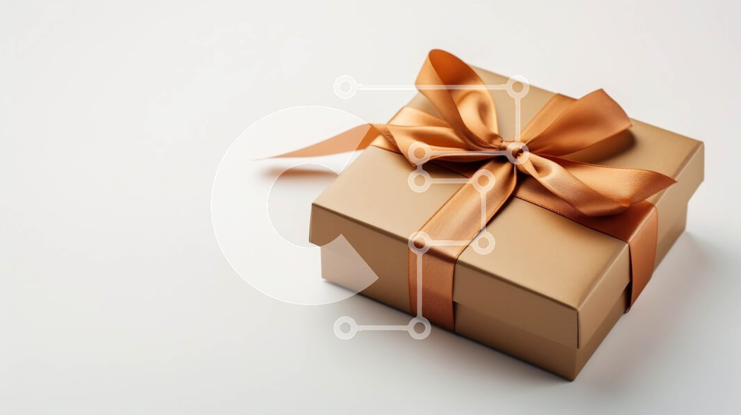 Intra Συλλεκτικό Ξύλινο Παζλ Plywood  4mm - Άδειο κουτί δώρου τυλιγμένο σε καφέ χαρτί με κορδέλα Σε Ξύλινο Κουτί - Διαστάσεις Puzzle: 10x10 cm – 25 κομμάτια