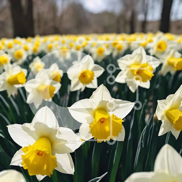 Intra Συλλεκτικό Ξύλινο Παζλ Plywood  4mm - Πανέμορφοι ανθισμένοι ασφόδελοι σε ένα χωράφι Σε Ξύλινο Κουτί - Διαστάσεις: 10x10 cm – 25 κομμάτια