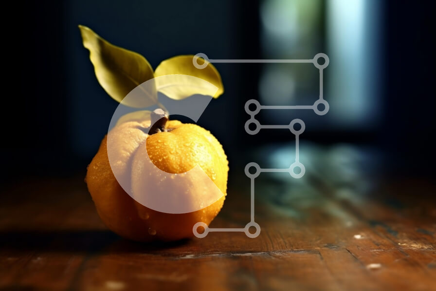 Σετ των 2 Intra Συλλεκτικό Ξύλινο Παζλ Plywood  4mm - Όμορφη εικόνα ενός ώριμου λεμονιού σε ένα ξύλινο τραπέζι Σε Ξύλινο Κουτί - Διαστάσεις: 10x10 cm – 25 κομμάτια