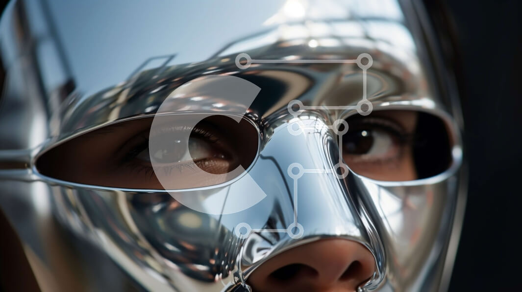 Intra Συλλεκτικό Ξύλινο Παζλ Plywood  4mm - Άτομο που φορά μια γυαλιστερή ασημένια μάσκα Σε Ξύλινο Κουτί - Διαστάσεις Puzzle: 10x10 cm – 25 κομμάτια