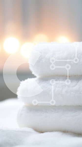 Intra Συλλεκτικό Ξύλινο Παζλ Plywood  4mm - Στοίβα από μαλακές και αφράτες λευκές πετσέτες Σε Ξύλινο Κουτί - Διαστάσεις Puzzle: 10x10 cm – 25 κομμάτια