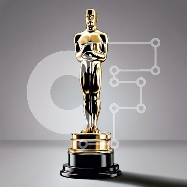 Intra Συλλεκτικό Ξύλινο Παζλ Plywood  4mm - Χρυσό άγαλμα Όσκαρ στο βάθρο Σε Ξύλινο Κουτί - Διαστάσεις Puzzle: 10x10 cm – 25 κομμάτια