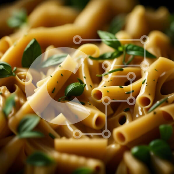 Σετ των 2 Intra Συλλεκτικό Ξύλινο Παζλ Plywood  4mm - Νόστιμο πιάτο κρεμώδη ζυμαρικά με φρέσκο ​​βασιλικό Σε Ξύλινο Κουτί - Διαστάσεις: 10x10 cm – 25 κομμάτια