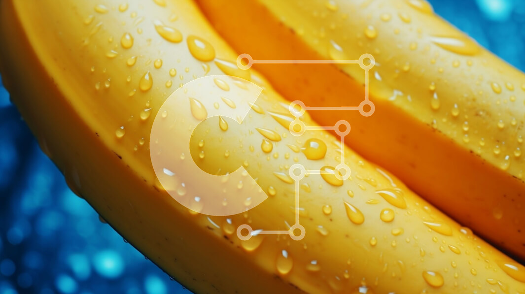 Intra Συλλεκτικό Ξύλινο Παζλ Plywood  4mm - Δύο ώριμες μπανάνες που κρέμονται από ένα δέντρο με σταγονίδια νερού Σε Ξύλινο Κουτί - Διαστάσεις: 10x10 cm – 25 κομμάτια