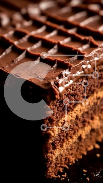 Intra Συλλεκτικό Ξύλινο Παζλ Plywood  4mm - Αφεθείτε στο Decadence - Σοκολατένιο Κέικ με Πλούσιο Πάγο Σε Ξύλινο Κουτί - Διαστάσεις: 10x10 cm – 25 κομμάτια