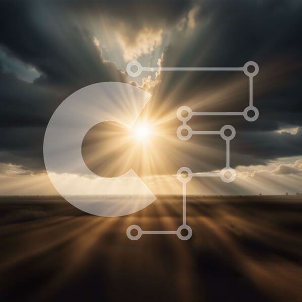 Intra Συλλεκτικό Ξύλινο Παζλ Plywood  4mm - Εκπληκτικό ηλιοβασίλεμα πάνω από την έρημο με τα σκοτεινά σύννεφα Σε Ξύλινο Κουτί - Διαστάσεις: 10x10 cm – 25 κομμάτια