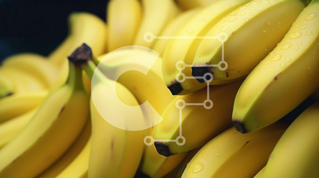 Σετ των 2 Intra Συλλεκτικό Ξύλινο Παζλ Plywood  4mm - Σωρός από ώριμες μπανάνες με σταγονίδια νερού Σε Ξύλινο Κουτί - Διαστάσεις: 10x10 cm – 25 κομμάτια