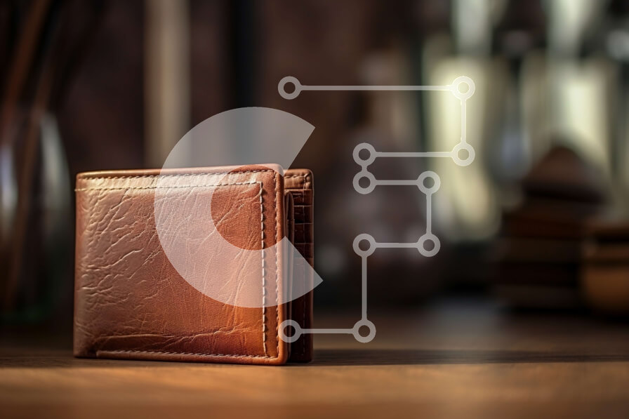 Intra Συλλεκτικό Ξύλινο Παζλ Plywood  4mm - Κομψό καφέ δερμάτινο πορτοφόλι σε ξύλινο τραπέζι Σε Ξύλινο Κουτί - Διαστάσεις: 10x10 cm – 25 κομμάτια