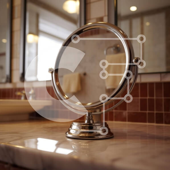 Intra Συλλεκτικό Ξύλινο Παζλ Plywood  4mm - Μοντέρνο νεροχύτη μπάνιου με μαρμάρινο πάγκο και δύο νιπτήρες Σε Ξύλινο Κουτί - Διαστάσεις Puzzle: 10x10 cm – 25 κομμάτια