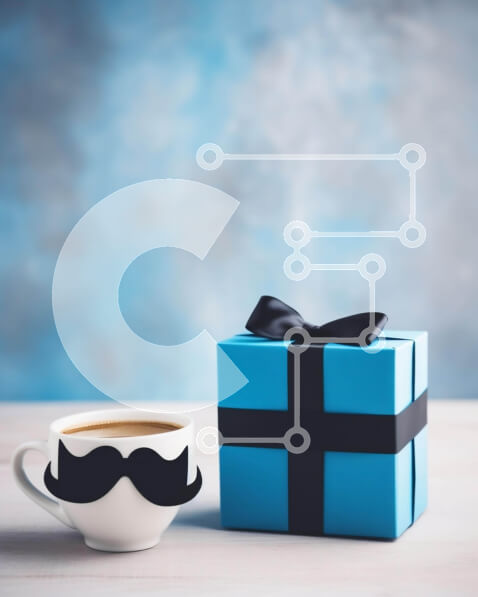 Σετ των 2 Intra Συλλεκτικό Ξύλινο Παζλ Plywood  4mm - Φλιτζάνι καφέ με κουτί δώρου και μουστάκι Σε Ξύλινο Κουτί - Διαστάσεις: 10x10 cm – 25 κομμάτια