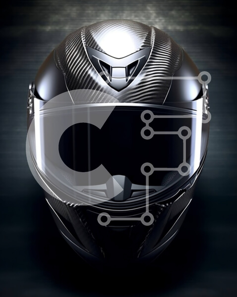 Intra Συλλεκτικό Ξύλινο Παζλ Plywood  4mm - Κομψό και κομψό μαύρο κράνος μοτοσικλέτας με καθαρό γείσο και ασημί τόνους Σε Ξύλινο Κουτί - Διαστάσεις Puzzle: 10x10 cm – 25 κομμάτια