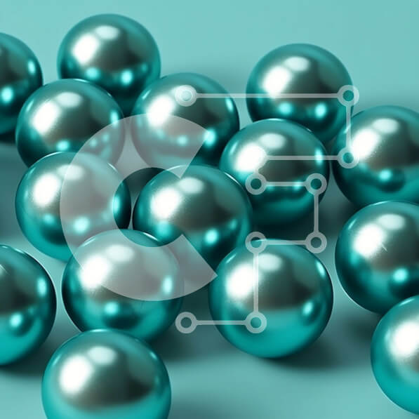 Σετ των 2 Intra Συλλεκτικό Ξύλινο Παζλ Plywood  4mm - Εκπληκτικά μπλε μαργαριτάρια σε ένα ζωντανό τιρκουάζ φόντο Σε Ξύλινο Κουτί - Διαστάσεις: 10x10 cm – 25 κομμάτια