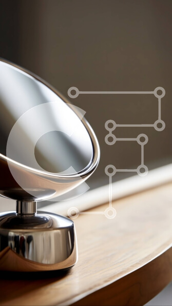 Intra Συλλεκτικό Ξύλινο Παζλ Plywood  4mm - Καθρέφτης μπάνιου με ράφι και προϊόντα περιποίησης από κοντά Σε Ξύλινο Κουτί - Διαστάσεις Puzzle: 10x10 cm – 25 κομμάτια