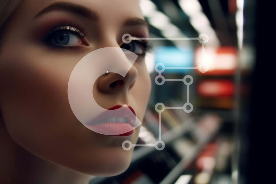 Intra Συλλεκτικό Ξύλινο Παζλ Plywood  4mm - Σοβαρή ξανθιά γυναίκα με κόκκινο κραγιόν που κοιτάζει την κάμερα Σε Ξύλινο Κουτί - Διαστάσεις Puzzle: 10x10 cm – 25 κομμάτια