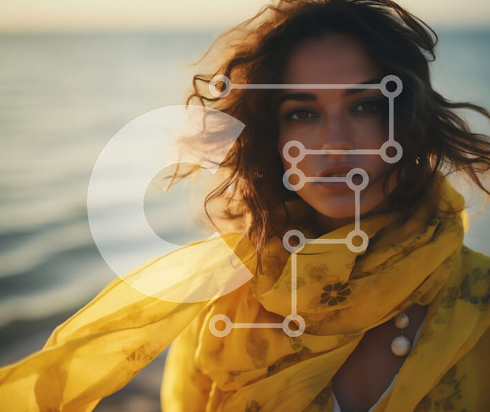 Intra Συλλεκτικό Ξύλινο Παζλ Plywood  4mm - Γαλήνια εικόνα μιας γυναίκας στο ηλιοβασίλεμα στην παραλία Σε Ξύλινο Κουτί - Διαστάσεις: 10x10 cm – 25 κομμάτια