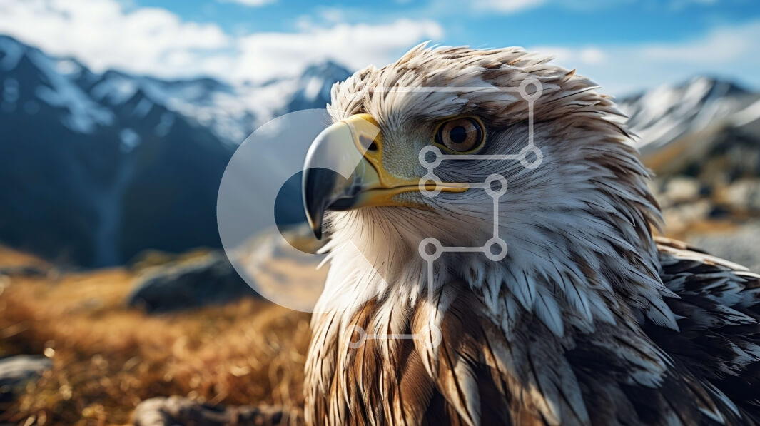 Σετ των 2 Intra Συλλεκτικό Ξύλινο Παζλ Plywood  4mm - Μεγαλοπρεπής αετός με ανοιχτά φτερά Σε Ξύλινο Κουτί - Διαστάσεις: 10x10 cm – 25 κομμάτια