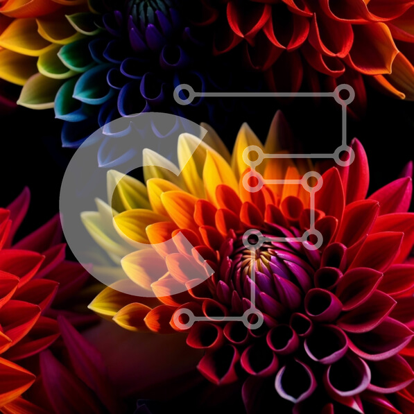 Intra Συλλεκτικό Ξύλινο Παζλ Plywood  4mm - Ζωντανό και πλούσιο μπουκέτο με πολύχρωμα λουλούδια σε ένα βάζο Σε Ξύλινο Κουτί - Διαστάσεις: 10x10 cm – 25 κομμάτια