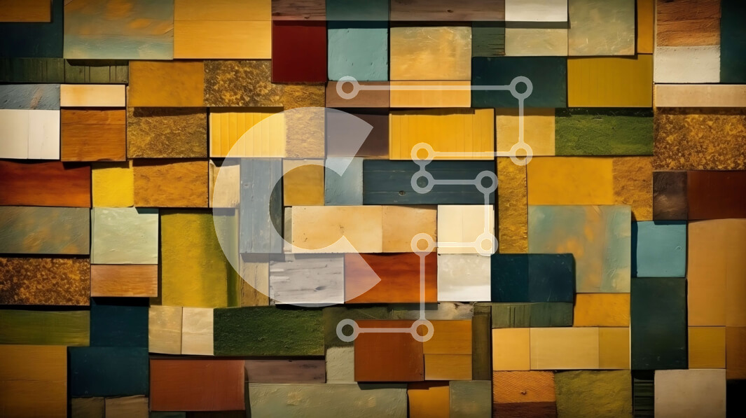 Intra Συλλεκτικό Ξύλινο Παζλ Plywood  4mm - Ρουστίκ και όμορφο ξύλινο φόντο τοίχου σε φυσικές αποχρώσεις του κίτρινου, πορτοκαλί και καφέ Σε Ξύλινο Κουτί - Διαστάσεις Puzzle: 10x10 cm – 25 κομμάτια