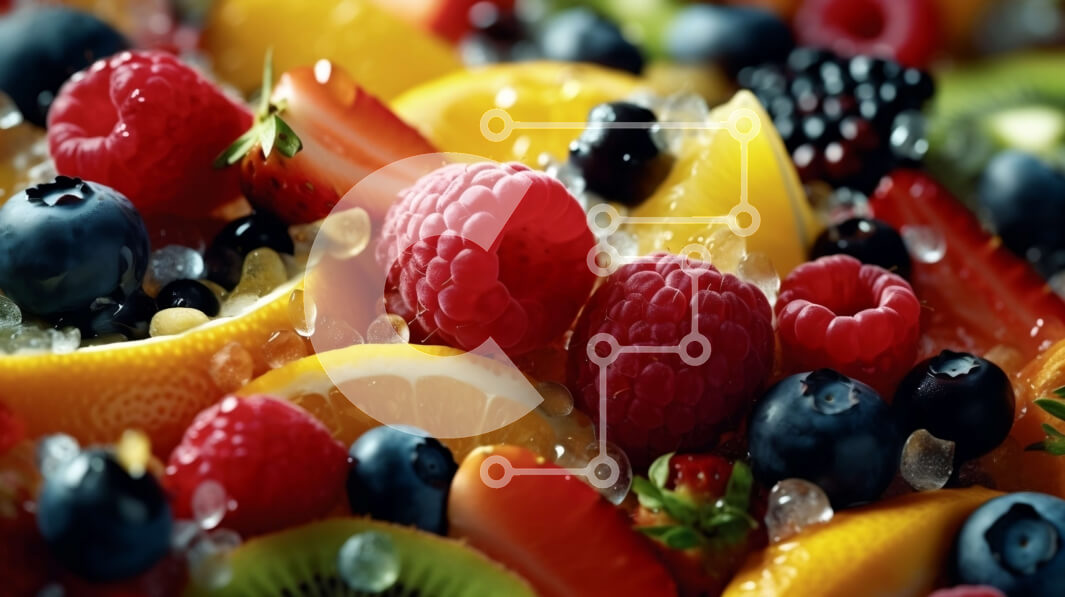 Σετ των 2 Intra Συλλεκτικό Ξύλινο Παζλ Plywood  4mm - Νόστιμο και φρέσκο ​​μπολ φρούτων με παγάκια Σε Ξύλινο Κουτί - Διαστάσεις: 10x10 cm – 25 κομμάτια