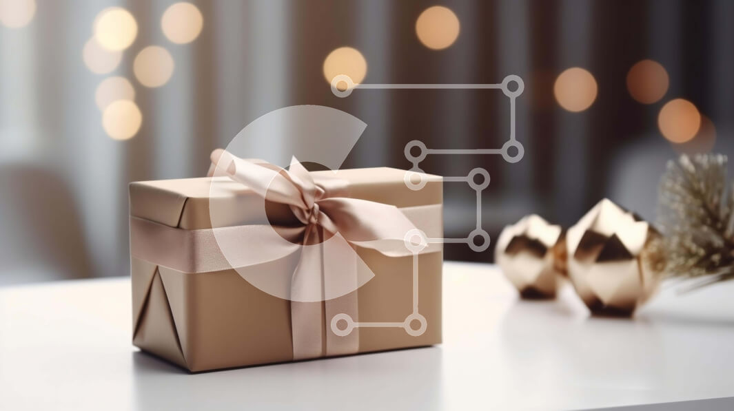 Intra Συλλεκτικό Ξύλινο Παζλ Plywood  4mm - Καφέ Κουτί δώρου με χρυσή κορδέλα και διακοσμητικά Σε Ξύλινο Κουτί - Διαστάσεις: 10x10 cm – 25 κομμάτια