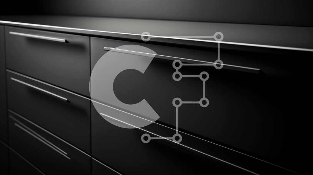 Intra Συλλεκτικό Ξύλινο Παζλ Plywood  4mm - Μαύρο Ντουλάπι Κουζίνας με Μοντέρνο Σχέδιο Σε Ξύλινο Κουτί - Διαστάσεις Puzzle: 10x10 cm – 25 κομμάτια