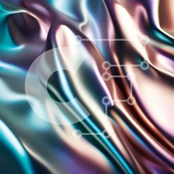 Σετ των 2 Intra Συλλεκτικό Ξύλινο Παζλ Plywood  4mm - Υπέροχη κοντινή λήψη από γυαλιστερό μεταλλικό ύφασμα με ένα μείγμα από μπλουζ, μωβ και ασημί Σε Ξύλινο Κουτί - Διαστάσεις: 10x10 cm – 25 κομμάτια