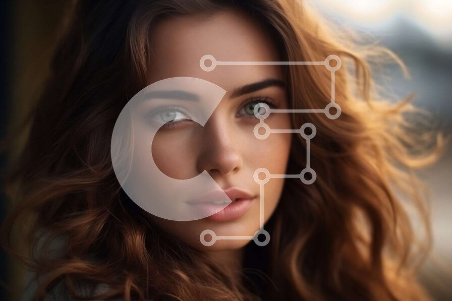 Intra Συλλεκτικό Ξύλινο Παζλ Plywood  4mm - Πορτρέτο μιας όμορφης γυναίκας με ένα ζεστό χαμόγελο Σε Ξύλινο Κουτί - Διαστάσεις Puzzle: 10x10 cm – 25 κομμάτια