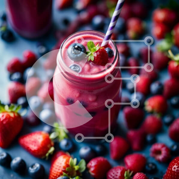 Σετ των 2 Intra Συλλεκτικό Ξύλινο Παζλ Plywood  4mm - Νόστιμο και δροσιστικό Smoothie με φρέσκα φρούτα σε βάζο Mason Σε Ξύλινο Κουτί - Διαστάσεις: 10x10 cm – 25 κομμάτια