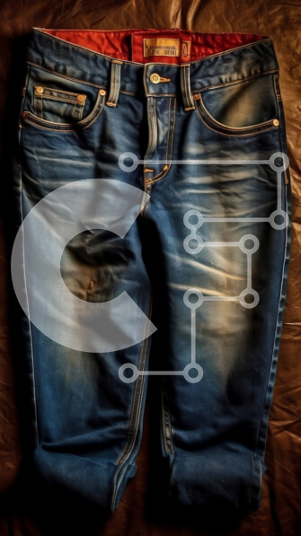 Intra Συλλεκτικό Ξύλινο Παζλ Plywood  4mm - Μπλε τζιν με ξεθώριασμα και φορά σε μηρούς και γόνατα Σε Ξύλινο Κουτί - Διαστάσεις Puzzle: 10x10 cm – 25 κομμάτια