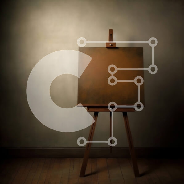 Intra Συλλεκτικό Ξύλινο Παζλ Plywood  4mm - Άδειο καβαλέτο σε ένα δωμάτιο με χαμηλό φωτισμό Σε Ξύλινο Κουτί - Διαστάσεις Puzzle: 10x10 cm – 25 κομμάτια