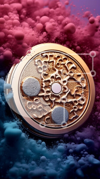 Intra Συλλεκτικό Ξύλινο Παζλ Plywood  4mm - Κομψό χρυσό συμπαγές με λουλουδάτα και γεωμετρικά σχέδια Σε Ξύλινο Κουτί - Διαστάσεις Puzzle: 10x10 cm – 25 κομμάτια