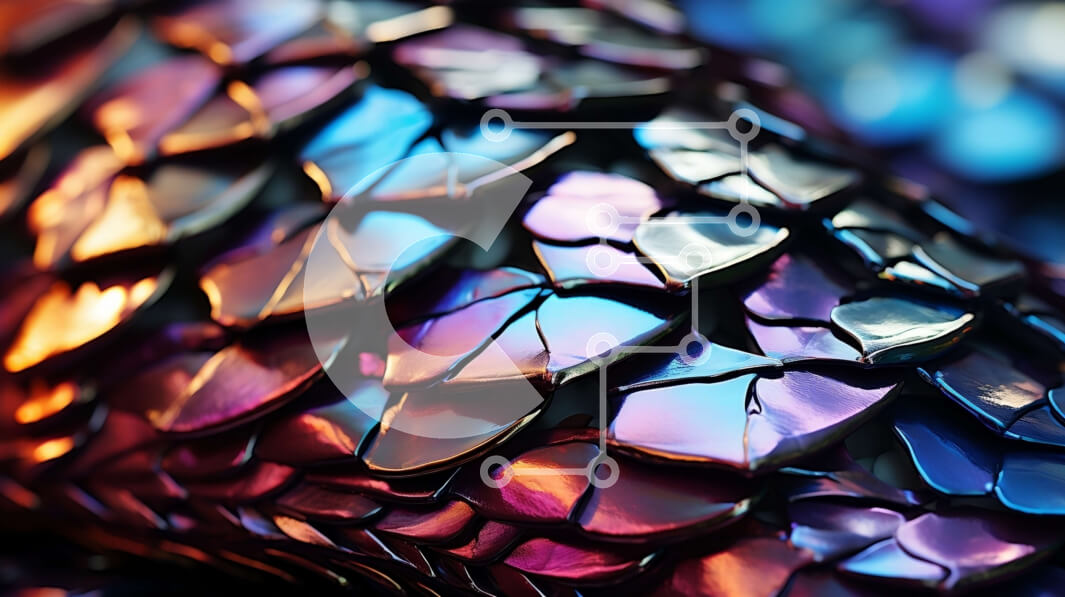 Σετ των 2 Intra Συλλεκτικό Ξύλινο Παζλ Plywood  4mm - Εκπληκτική από κοντά ζυγαριά φιδιού με μεταλλική λάμψη Σε Ξύλινο Κουτί - Διαστάσεις: 10x10 cm – 25 κομμάτια