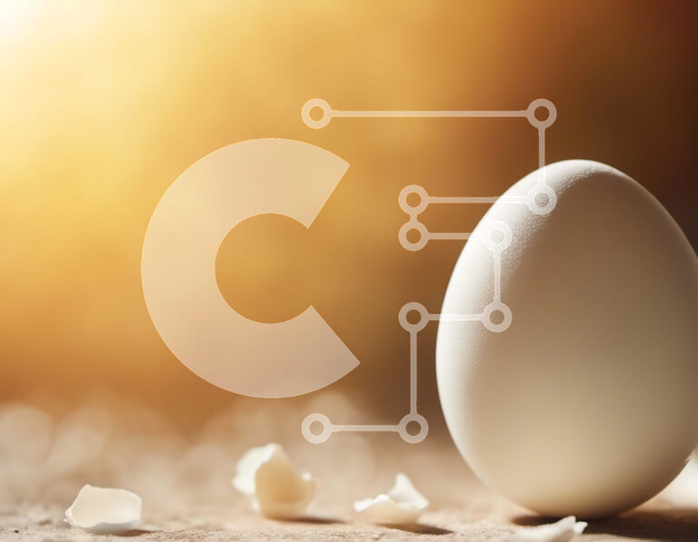 Σετ των 2 Intra Συλλεκτικό Ξύλινο Παζλ Plywood  4mm - Λευκό αυγό σε ξύλινη επιφάνεια με το φως του ήλιου Σε Ξύλινο Κουτί - Διαστάσεις: 10x10 cm – 25 κομμάτια