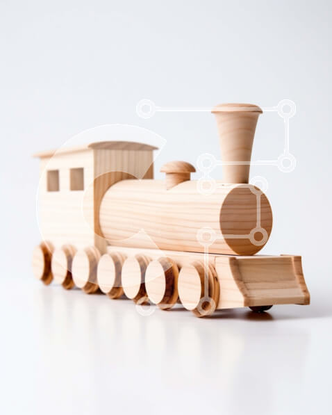 Intra Συλλεκτικό Ξύλινο Παζλ Plywood  4mm - Ξύλινο Παιχνίδι Τρένο - Διασκεδαστικό και Εκπαιδευτικό Μεταφορικό Παιχνίδι Σε Ξύλινο Κουτί - Διαστάσεις Puzzle: 10x10 cm – 25 κομμάτια