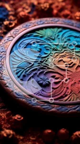 Intra Συλλεκτικό Ξύλινο Παζλ Plywood  4mm - Πολύχρωμο κυκλικό σχέδιο με περίπλοκα μοτίβα και λουλουδάτα μοτίβα Σε Ξύλινο Κουτί - Διαστάσεις Puzzle: 10x10 cm – 25 κομμάτια