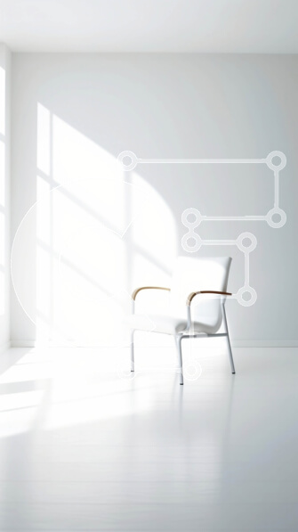 Intra Συλλεκτικό Ξύλινο Παζλ Plywood  4mm - Μινιμαλιστικό λευκό δωμάτιο με φυσικό φως και καρέκλα Σε Ξύλινο Κουτί - Διαστάσεις Puzzle: 10x10 cm – 25 κομμάτια