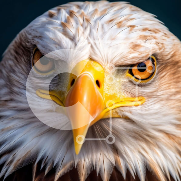 Intra Συλλεκτικό Ξύλινο Παζλ Plywood  4mm - Εκπληκτική κοντινή πλάνο ενός κεφαλιού αετού με αναστατωμένα φτερά Σε Ξύλινο Κουτί - Διαστάσεις: 10x10 cm – 25 κομμάτια