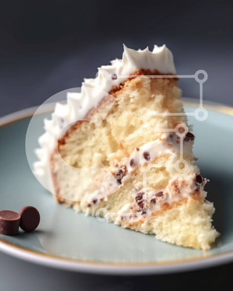 Σετ των 2 Intra Συλλεκτικό Ξύλινο Παζλ Plywood  4mm - Νόστιμο Piece of Cake με White Frosting και τσιπς σοκολάτας Σε Ξύλινο Κουτί - Διαστάσεις: 10x10 cm – 25 κομμάτια