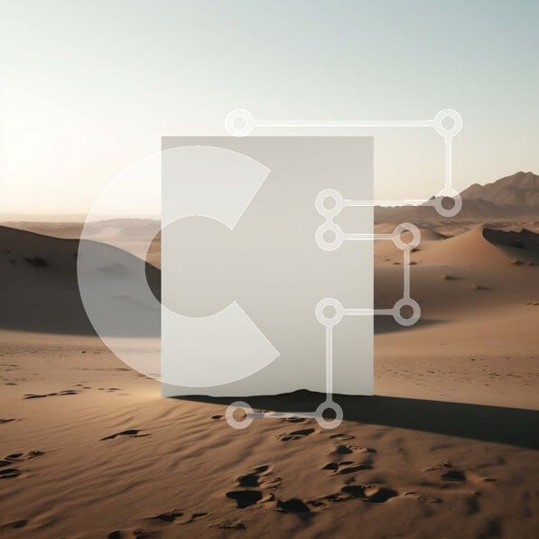 Intra Συλλεκτικό Ξύλινο Παζλ Plywood  4mm - Κενό λευκό τετράγωνο στην έρημο με φόντο αμμόλοφους Σε Ξύλινο Κουτί - Διαστάσεις: 10x10 cm – 25 κομμάτια