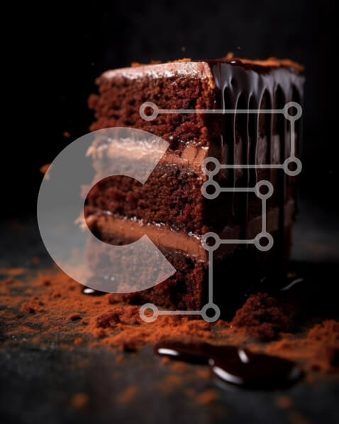 Σετ των 2 Intra Συλλεκτικό Ξύλινο Παζλ Plywood  4mm - Λαχταριστό κέικ σοκολάτας με στρώσεις παγώματος σοκολάτας Σε Ξύλινο Κουτί - Διαστάσεις: 10x10 cm – 25 κομμάτια