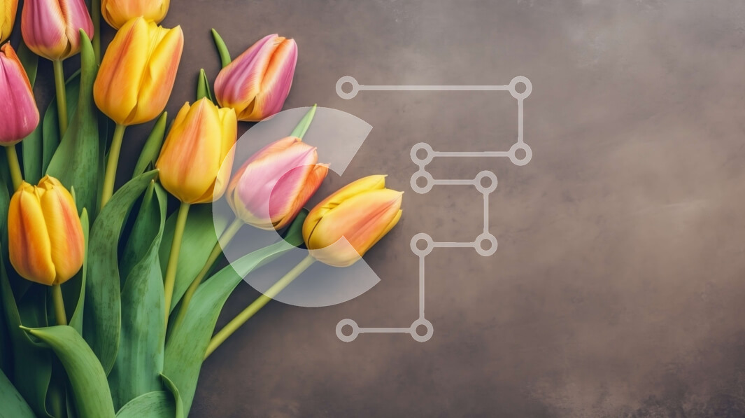 Intra Συλλεκτικό Ξύλινο Παζλ Plywood  4mm - Ζωντανή ανθοδέσμη τουλίπας σε βάζο - όμορφη φωτογραφία της φύσης Σε Ξύλινο Κουτί - Διαστάσεις: 10x10 cm – 25 κομμάτια