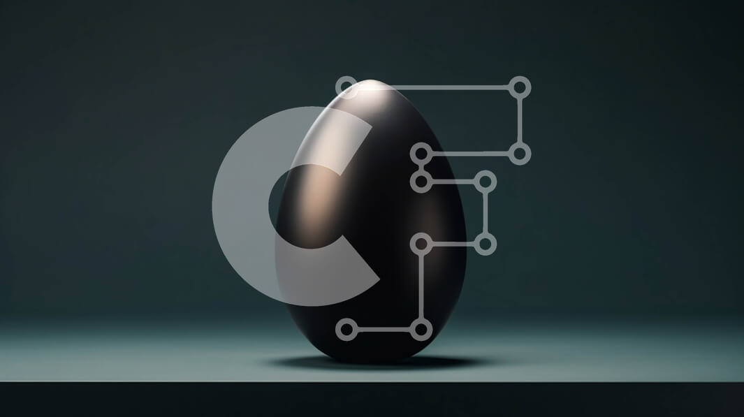 Intra Συλλεκτικό Ξύλινο Παζλ Plywood  4mm - Μαύρο αντικείμενο σε σχήμα αυγού σε γκρίζα επιφάνεια Σε Ξύλινο Κουτί - Διαστάσεις: 10x10 cm – 25 κομμάτια