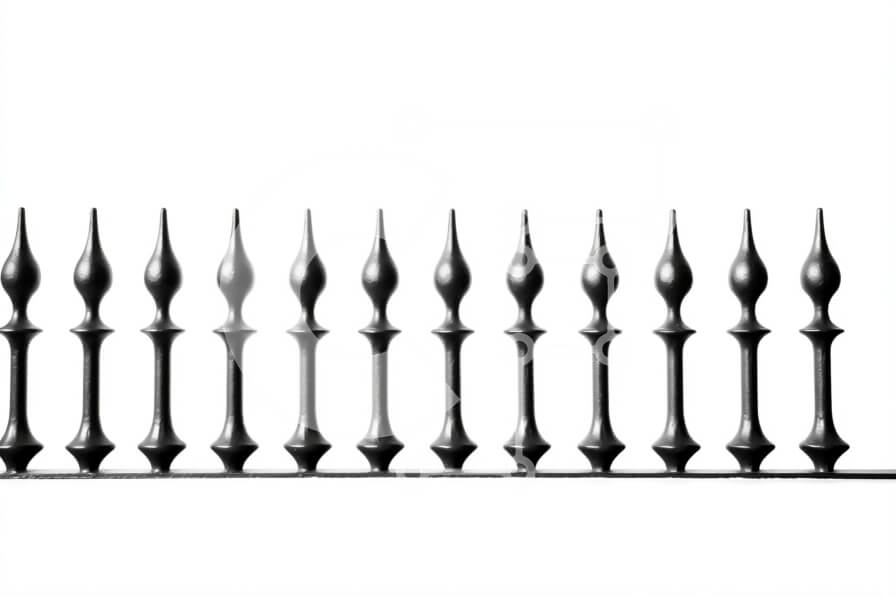 Intra Συλλεκτικό Ξύλινο Παζλ Plywood  4mm - Απειλητικός μαύρος μεταλλικός φράχτης με αιχμηρές αιχμές - αφηρημένη εικόνα Σε Ξύλινο Κουτί - Διαστάσεις Puzzle: 10x10 cm – 25 κομμάτια