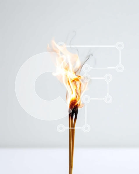 Intra Συλλεκτικό Ξύλινο Παζλ Plywood  4mm - Όμορφη εικόνα ενός αναμμένου θυμιατού σε λευκή επιφάνεια Σε Ξύλινο Κουτί - Διαστάσεις: 10x10 cm – 25 κομμάτια