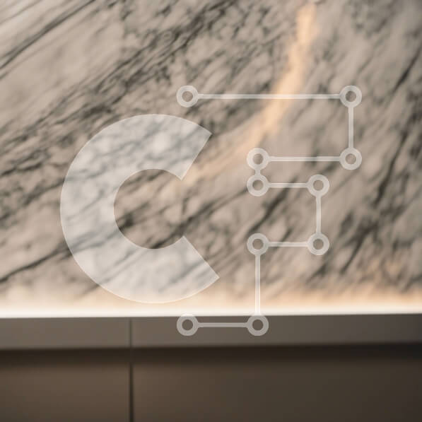 Σετ των 2 Intra Συλλεκτικό Ξύλινο Παζλ Plywood  4mm - Μαύρο και άσπρο παγωτό σε αφηρημένο μαρμάρινο τοίχο Σε Ξύλινο Κουτί - Διαστάσεις: 10x10 cm – 25 κομμάτια